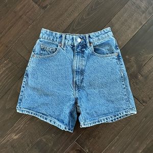 Zara mom fit denim shorts